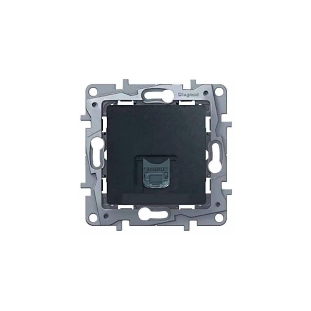 Розетка компьютерная Legrand Etika RJ45 Cat.5е UTP антрацит 672641