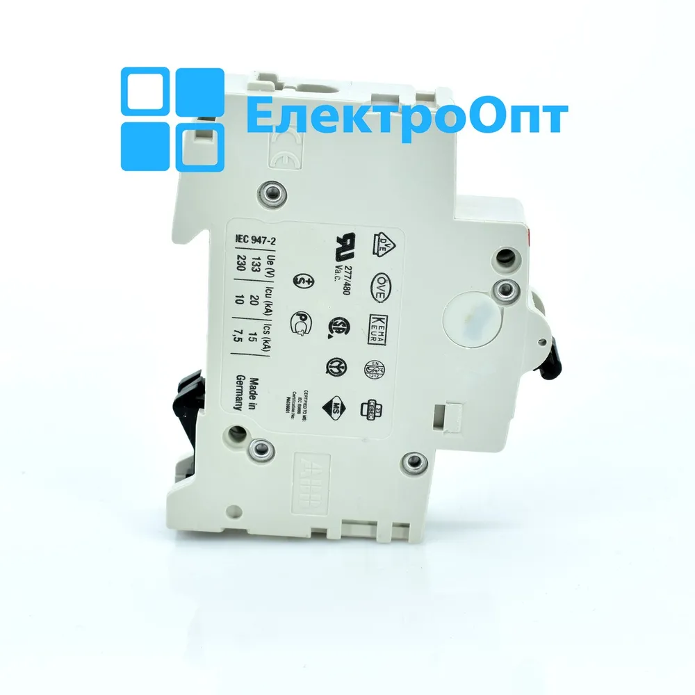 ABB Автоматичний вимикач, 6kA, 1p, 50A S201-B50