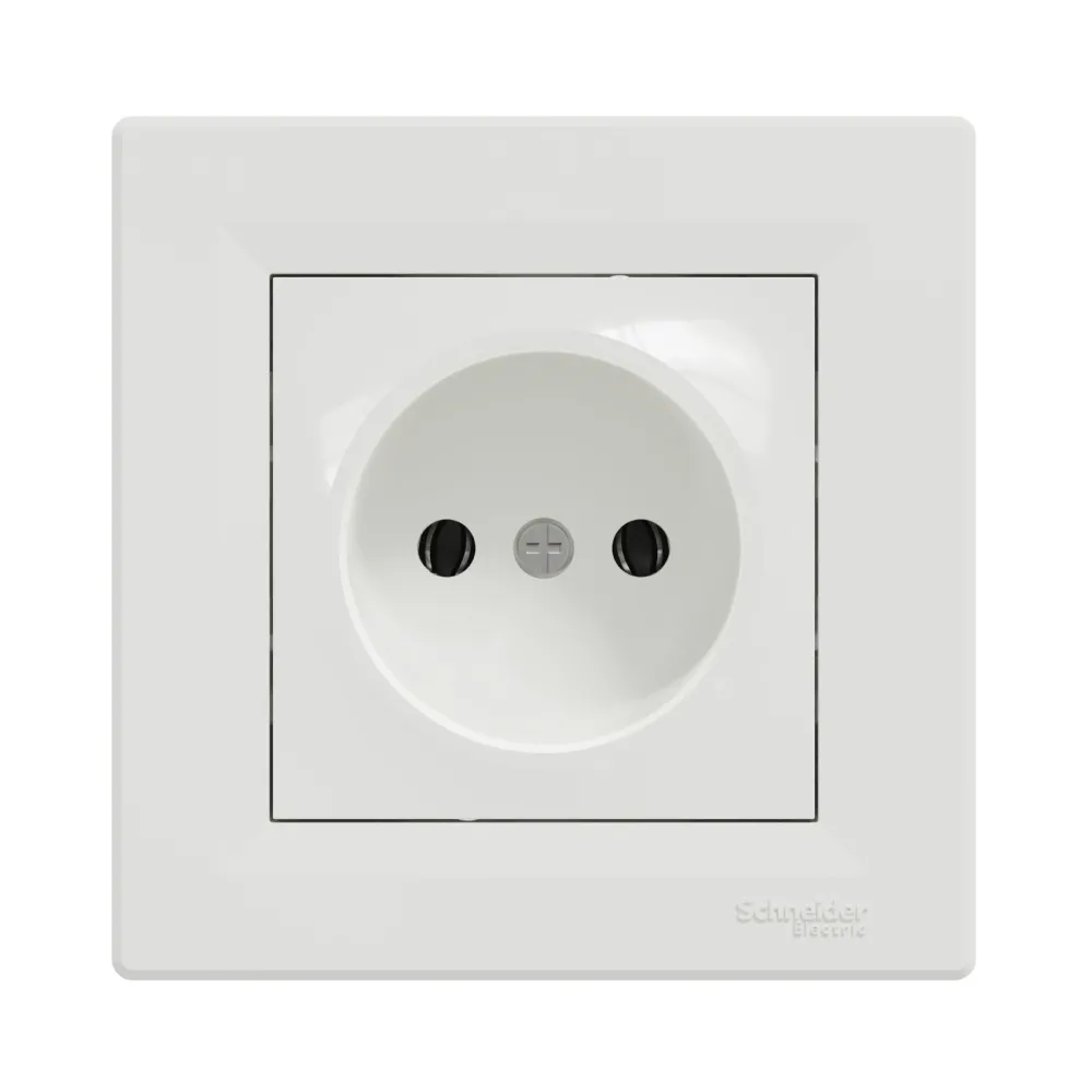 Розетка Schneider Electric Asfora белая одинарная без заземления внутренняя EPH3000121