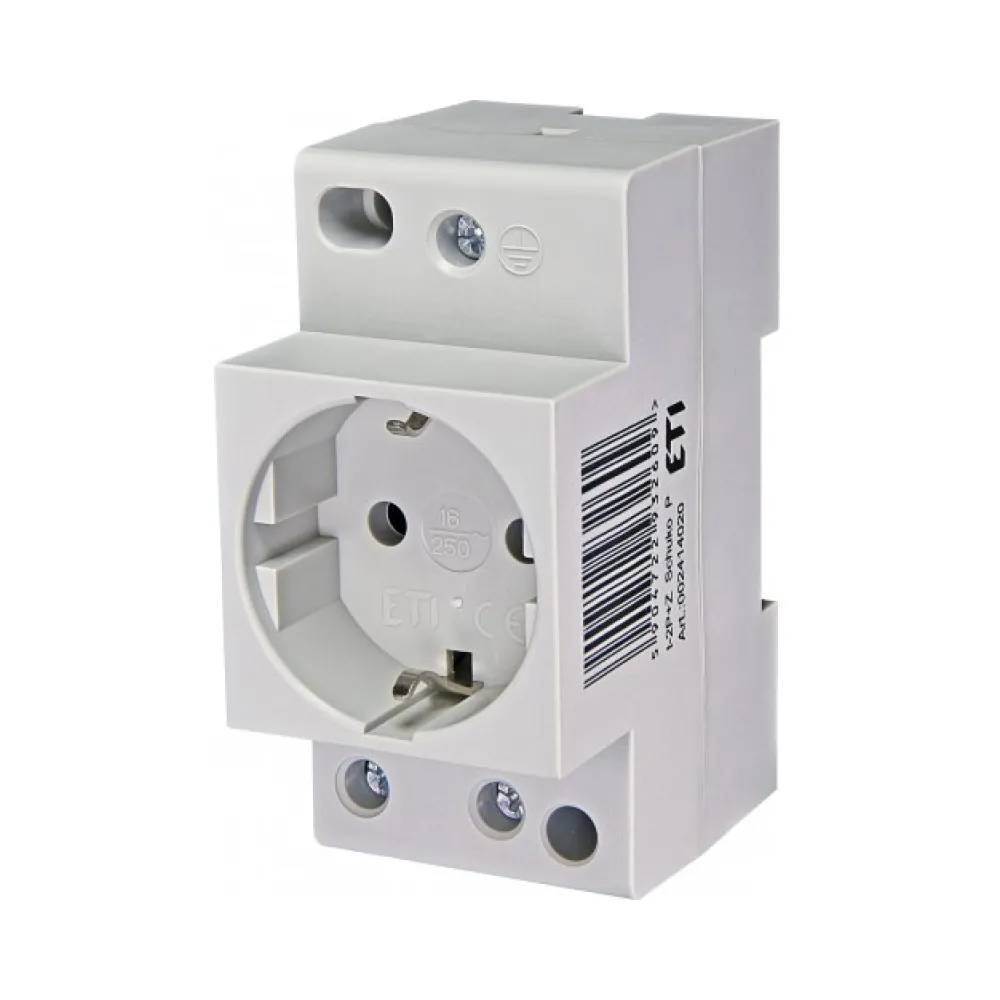Розетка на DIN-рейку ETI t-2P+Z Schuko 2414020