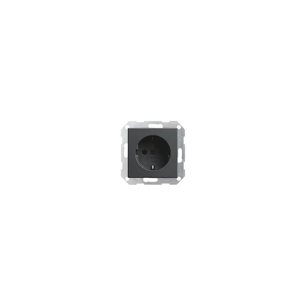 GIRA Розет с зазем конт System 55 антрацит 018828 GIRA