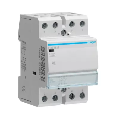 Контактор Hager бесшумный 63A 4НВ 230В ESC463S