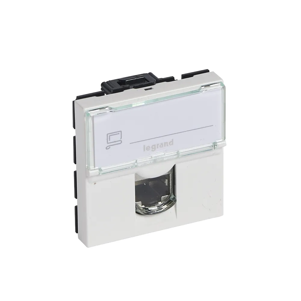 Legrand MOSAIC Розетка RJ45 UTP кат.5E LCS2 (2модуля) колір Білий 076554