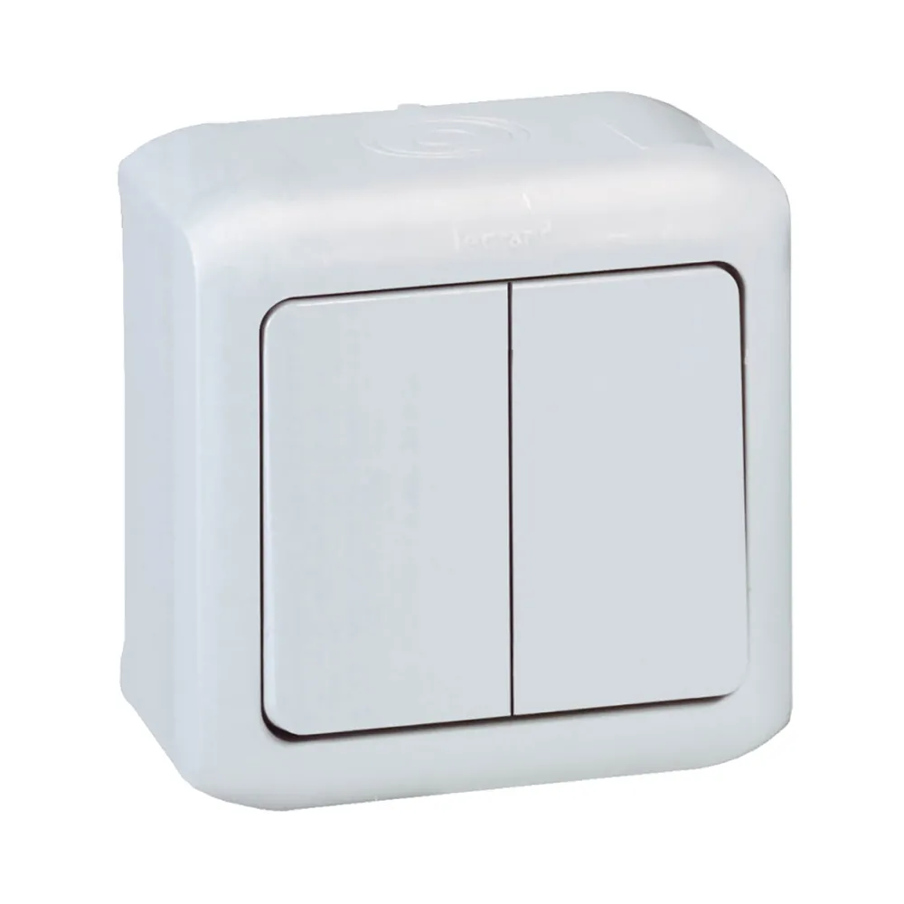 Выключатель Legrand Forix двухклавишный IP44 белый 782362