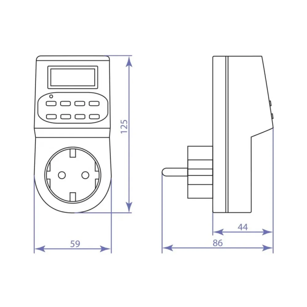 Розетка з таймером Feron TM22 тижнева 23205