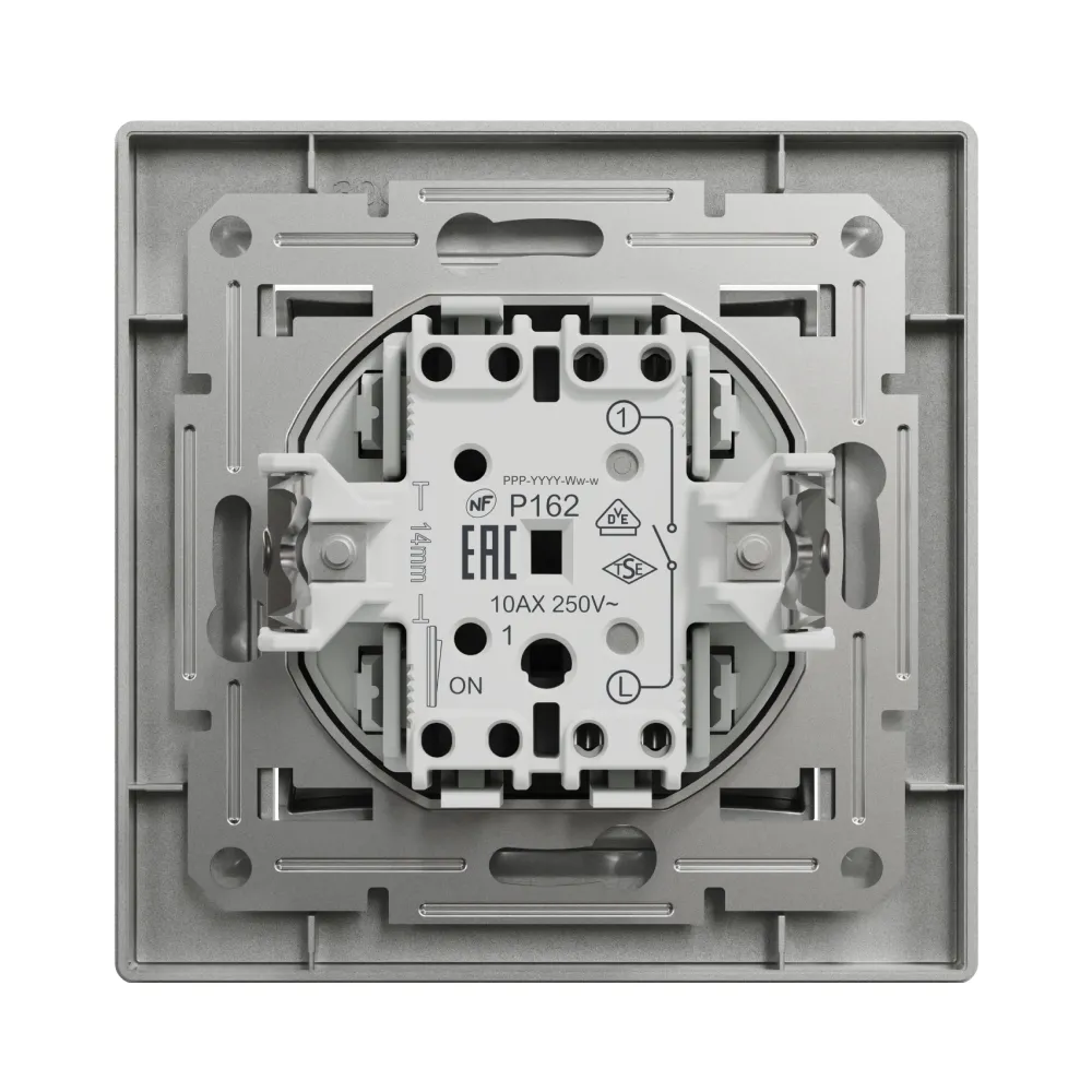 Выключатель Schneider Electric Asfora алюминий одноклавишный внутренний EPH0100161
