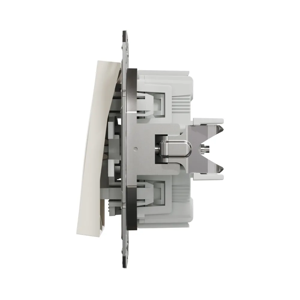Выключатель Schneider Electric Asfora двухклавишный крем без рамки EPH0370123