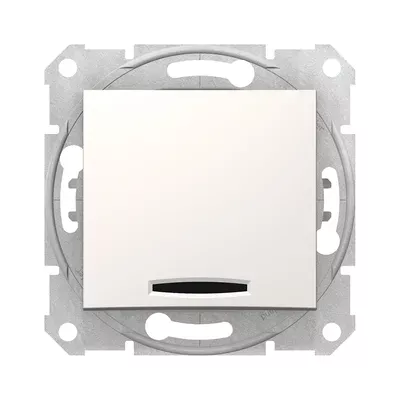 Вимикач Schneider Electric Sedna кремовий одноклавішний внутрішній з підсвіткою SDN1400123