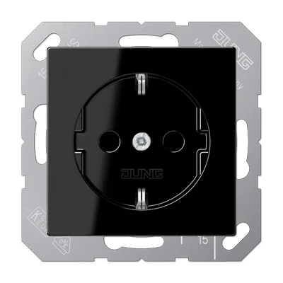 Розетка Jung A 500 Schuko черный A1520BFSW