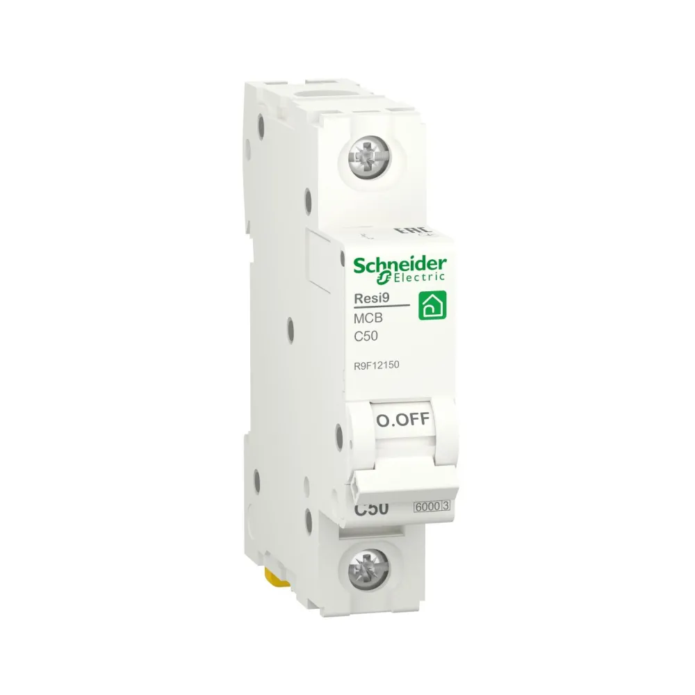 Автоматический выключатель Schneider Electric Resi 9 6кА В 1p 50A R9F02150