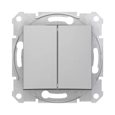 Выключатель Schneider Electric Sedna алюминий двухклавишный внутренний SDN0300160