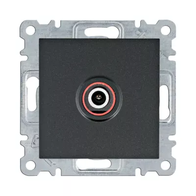 Розетка САТ Hager Lumina черная WL3233