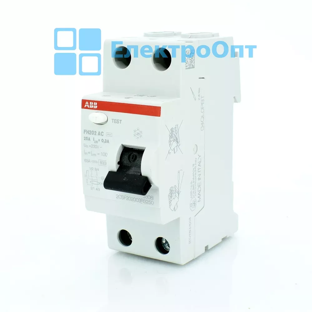 ABB ПЗВ Тип AC 2P 25A 300mA FH202AC-25/0,3