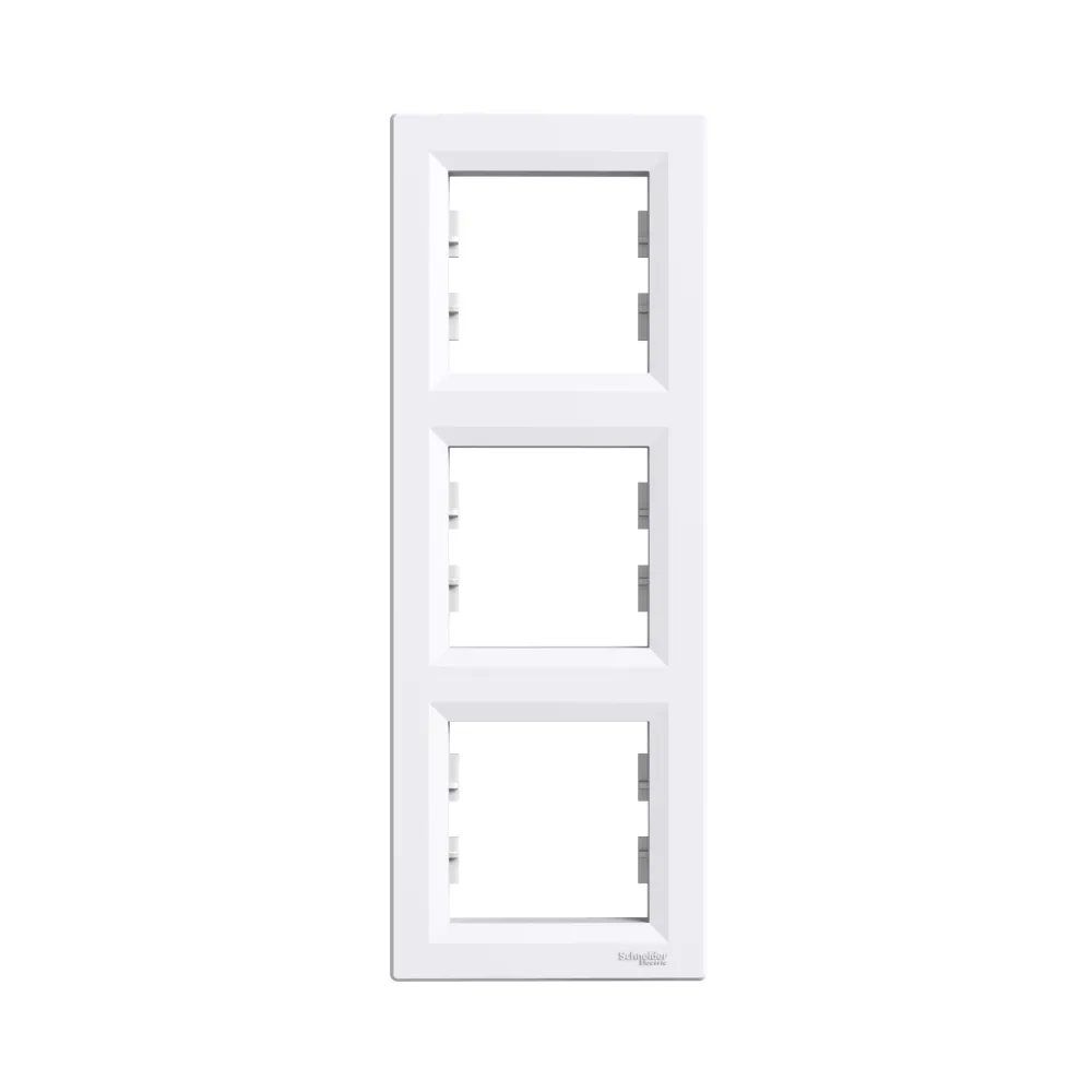 Рамка Schneider Electric Asfora бела трехместная вертикальная EPH5810321