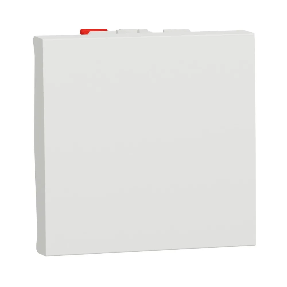 Вимикач кнопковий Schneider Electric Unica New білий одноклавішний 2-модульний NU320618