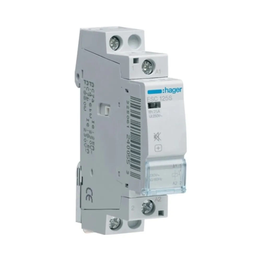 Контактор Hager безшумний 25А 1НВ 230B ESC125S
