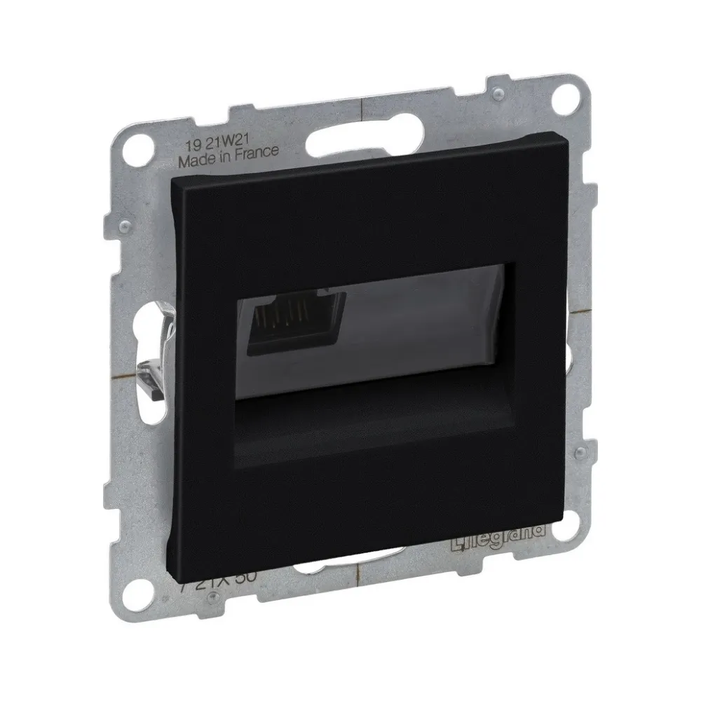 Розетка информационная RJ45 CAT5E UTP Legrand Suno черный 721450