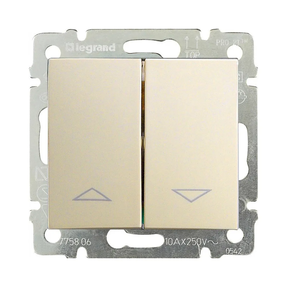 Legrand Valena Classic Кнопка 2 пости для упр. Рольставнями Слонова кістка 774314