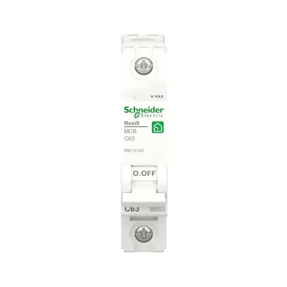 Автоматический выключатель Schneider Electric Resi 9 6кА С 1p 63A R9F12163