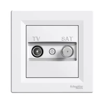 Розетка телевізійна Schneider Electric Asfora біла кінцева ТV+SAT внутрішня EPH3400121
