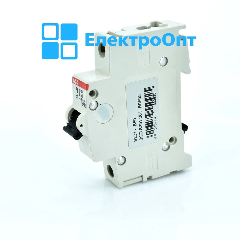 ABB Автоматичний вимикач, 6kA, 1p, 50A S201-B50