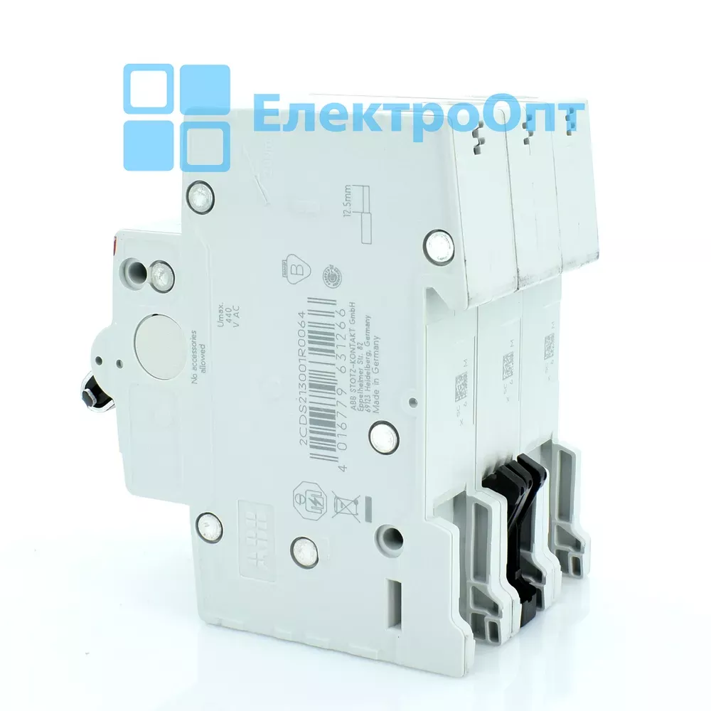 ABB Автоматичний вимикач, 6kA, 3p, SH203-C6