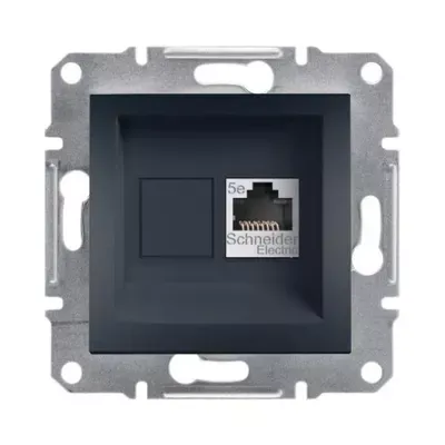Розетка комп'ютерна Schneider Electric Asfora антрацит RJ-45 UTP 5E внутрішня EPH4300171
