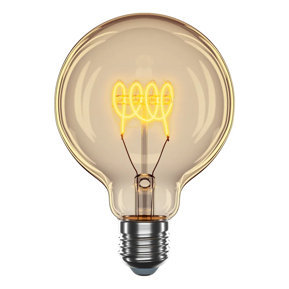 LED лампочка Velmax V-Filament-Amber-G95-Спираль-G 4W E27 2700K 300Lm 21-46-54