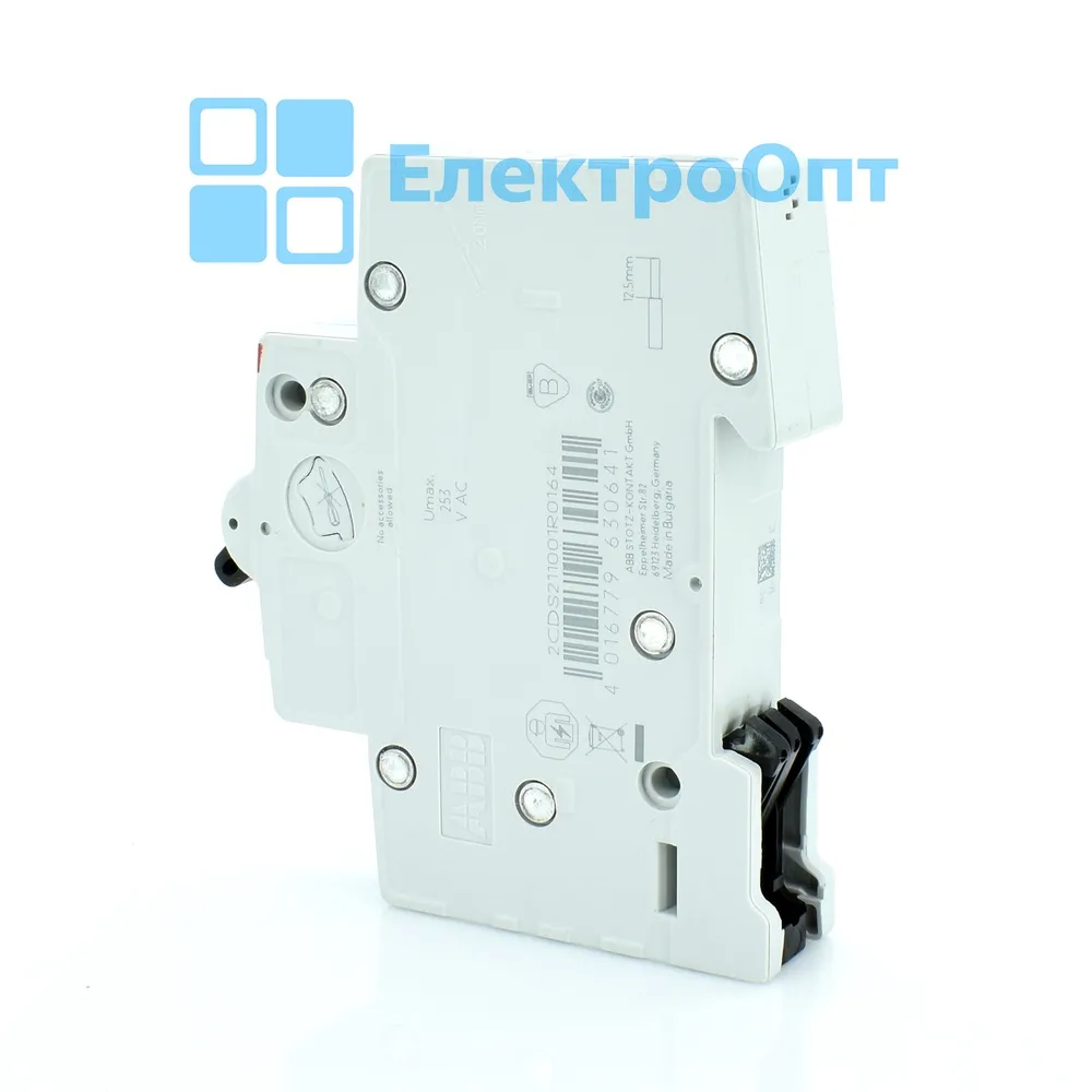 ABB Автоматичний вимикач, 6kA, 1p, SH201-C16
