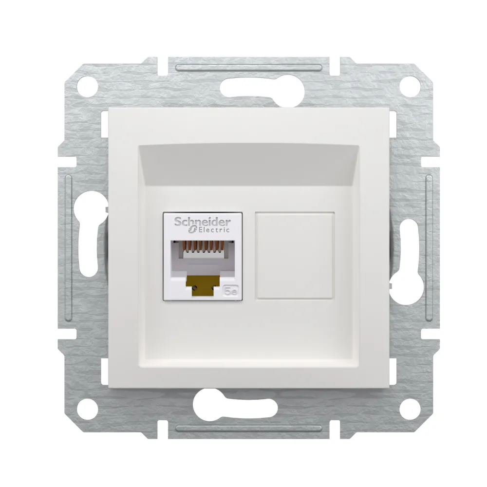 Розетка компьютерная Schneider Electric Asfora белый RJ-45 UTP 5E внутренняя без рамки EPH4370121