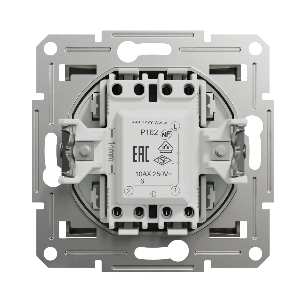 Перемикач Schneider Electric Asfora бронза одноклавішний самозажимний з підсвіткою EPH1500169
