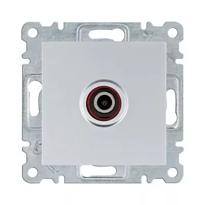 Розетка телевізійна Hager Lumina срібна TV WL3212