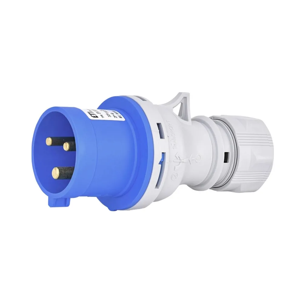 Вилка силовая ETI EV-3232 IP44 32A 230V 2P+PE 4482019