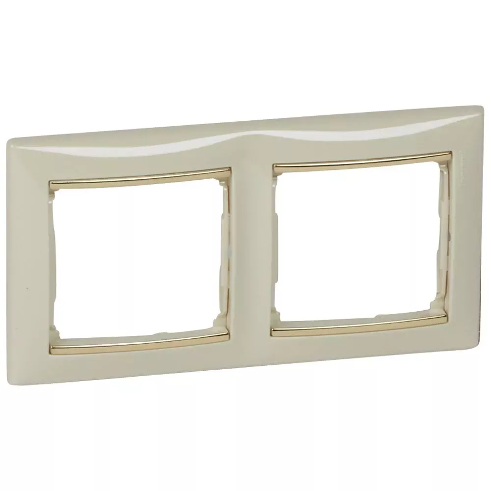 Legrand Valena Classic Рамка 2 пости Слонова кістка золотий штрих 774152