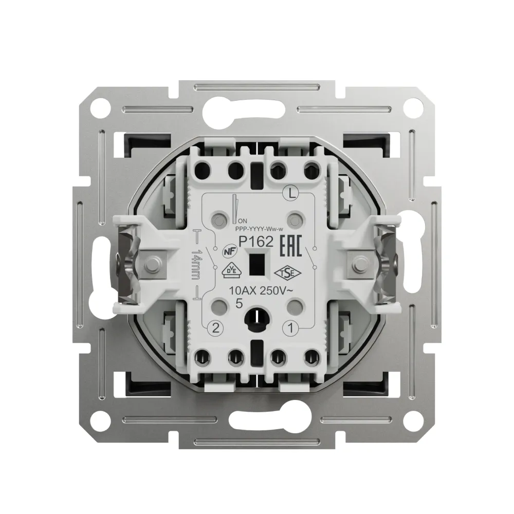 Выключатель Schneider Electric Asfora антрацит двухклавишный самозажимной внутренний EPH0300171