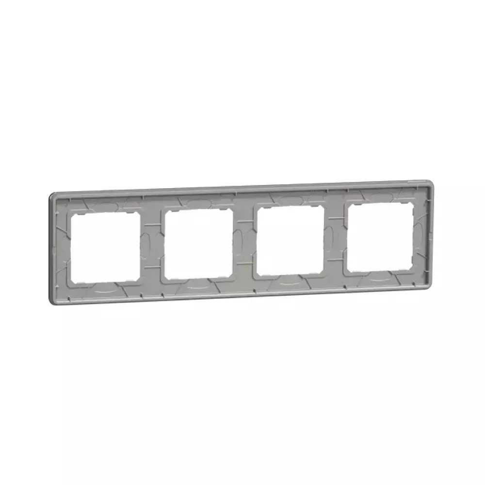 Рамка Schneider Sedna Design 4-х кратная черное стекло SDD361804