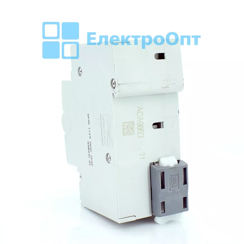 Hager Диференційний автомат Тип A 10mA 1P+N C-16A 6kA ACA966D
