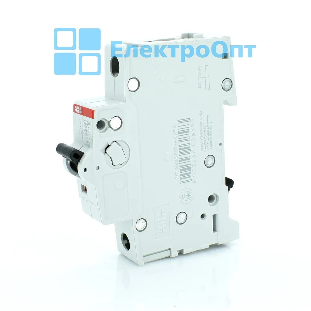 ABB Автоматичний вимикач, 6kA, 1p, SZ201-C25