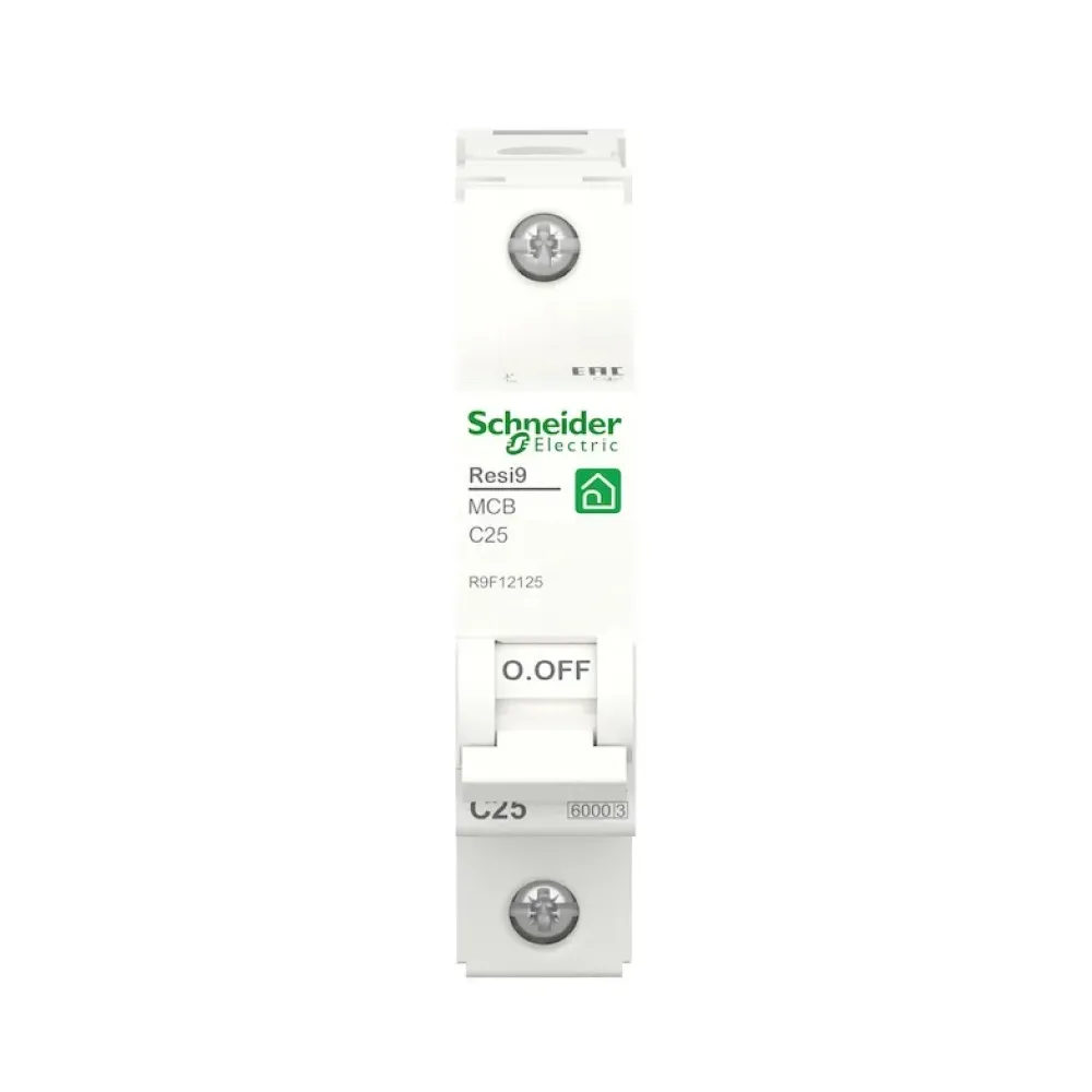 Автоматичний вимикач Schneider Electric Resi 9 6кА С 1p 25A R9F12125