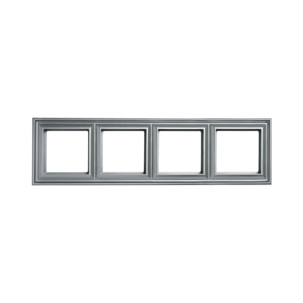 Рамка Jung Eco Profi Deco 4 поста алюминий EPD484AL