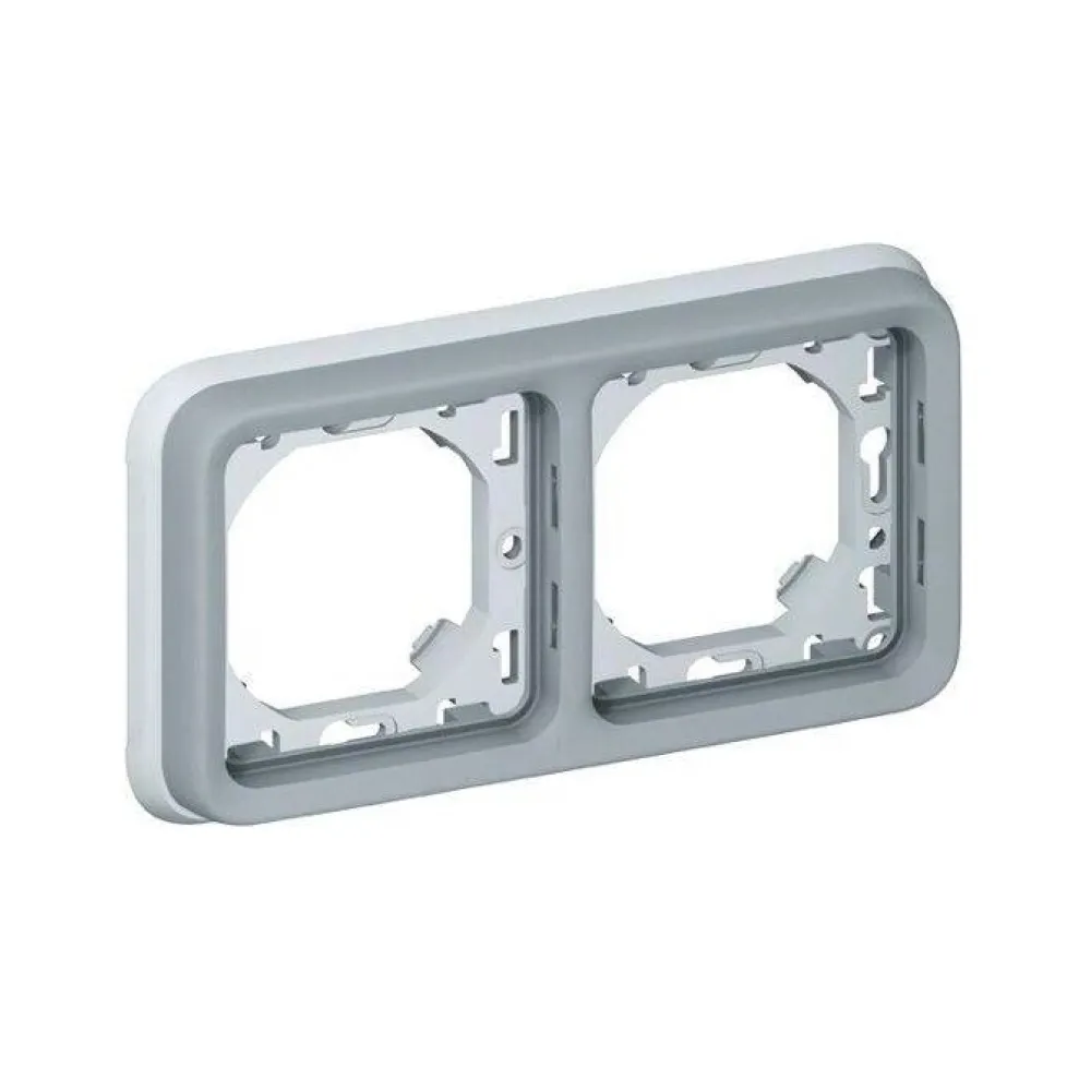 Рамка-супорт Legrand Plexo серая 2-постовая горизонтальная IP55 IK07 069683