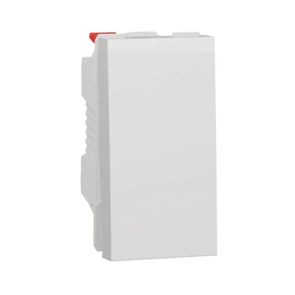 Выключатель Schneider Electric Unica New белый одноклавишный внутренний проходной 1-модульный NU310318