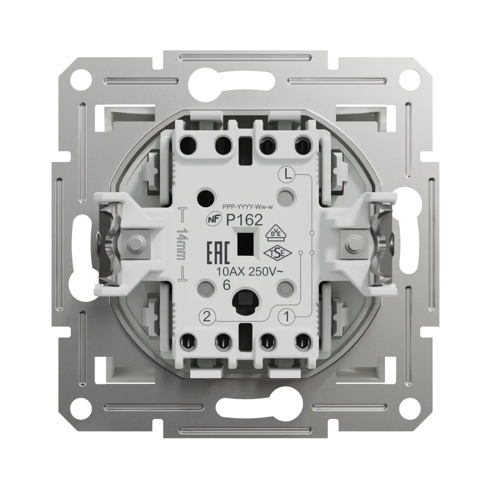 Вимикач Schneider Electric Asfora бiлий одноклавішний внутрішній прохідний без рамки EPH0470121
