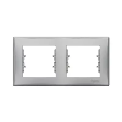 Рамка Schneider Electric Sedna алюміній 2-кратна SDN5800360