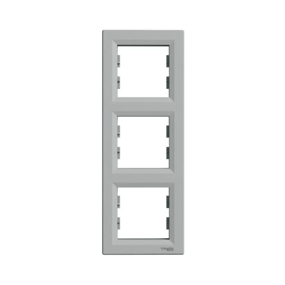 Рамка Schneider Electric Asfora алюминий трехместная вертикальная EPH5810361