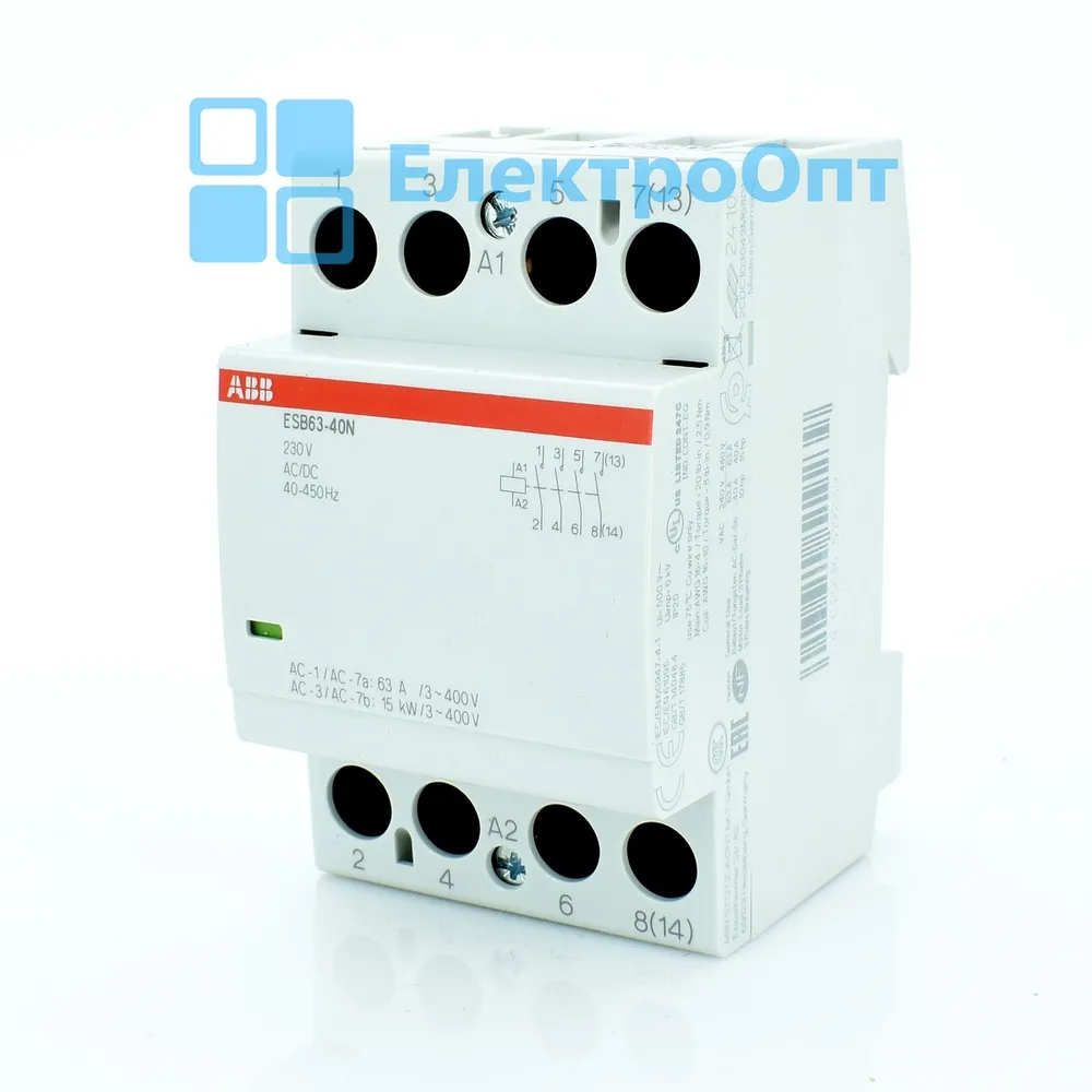 Контактор ABB Модульний контактор ESB63-40N-06