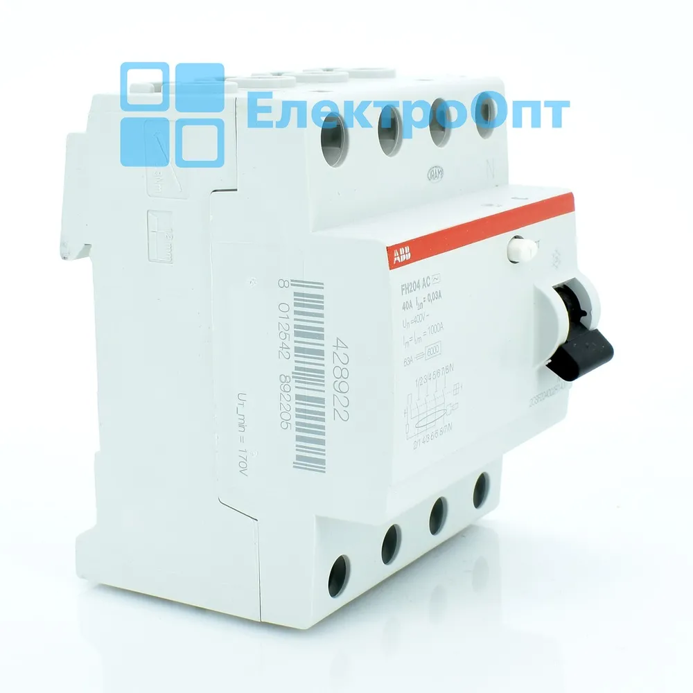ABB ПЗВ Тип AC 4P 40A 30mA FH204AC-40/0,03