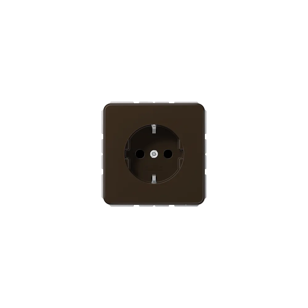 JUNG CD Розетка SCHUKO з захисними шторками коричневий CD1520BFKIBR