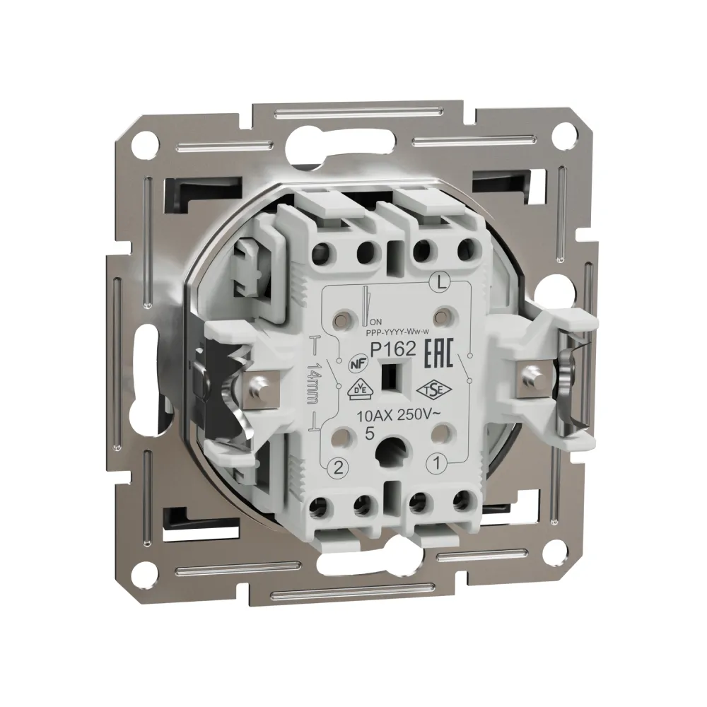 Выключатель Schneider Electric Asfora антрацит двухклавишный самозажимной внутренний EPH0300171