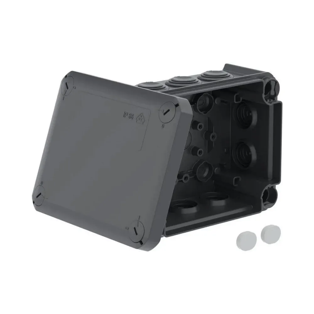 Коробка розподільча NEOMAX герметична IP66 зовнішня 190х150х75мм чорна NX1147